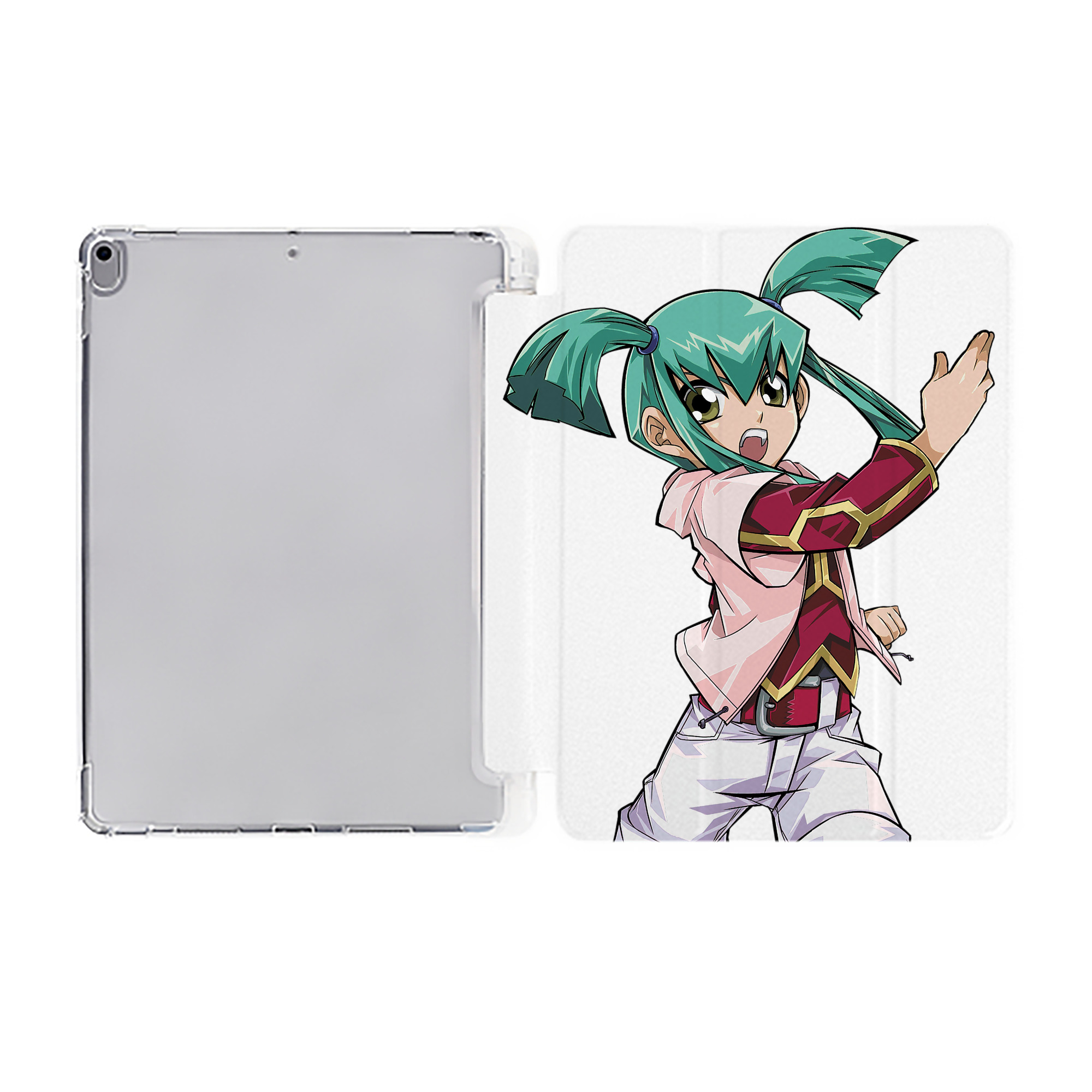 （画像用） 遊☆戯☆王 Yu-Gi-Oh! IPad ケース ペン収納付き 三つ折りスタンド PUレザー×シリコン 対応機種9.5/10.5/10.9インチ